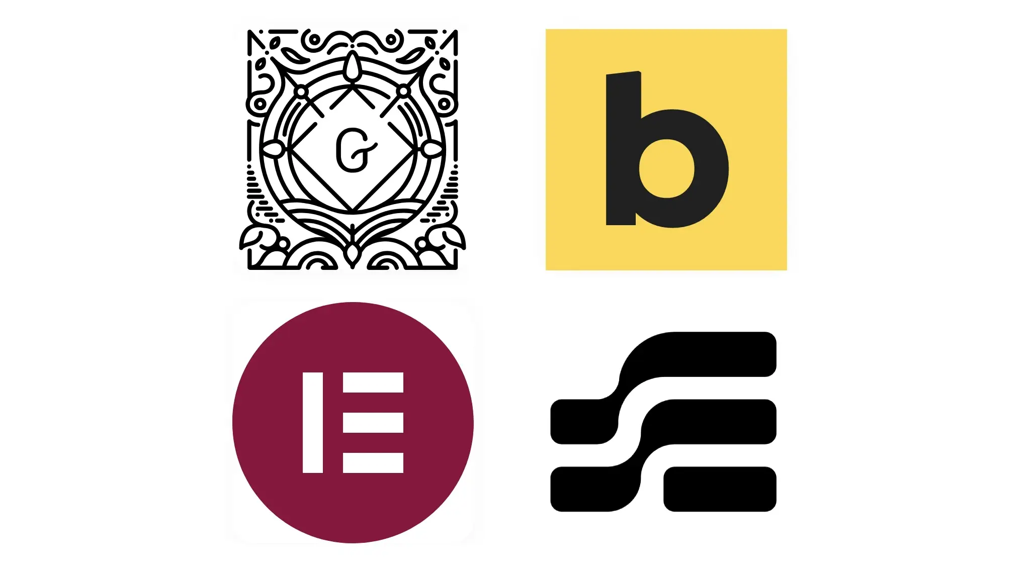 Gutenberg, Elementor, Bricks en Etch